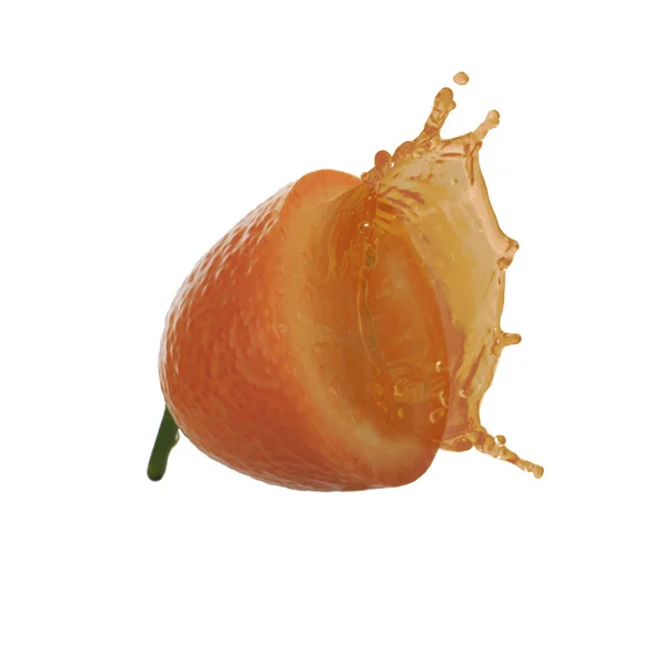 Fruta Kumquat Fresco Exótico Isolado Fundo Branco — Fotografia de Stock