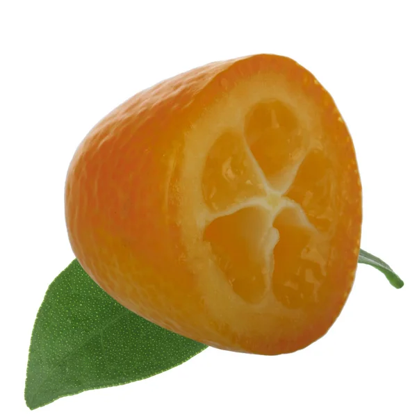 Egzotyczne Kumkwat Świeże Owoce Białym Tle — Zdjęcie stockowe