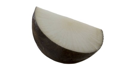 Beyaz arka planda izole raphanus closeup 