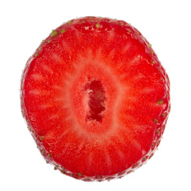 Çilek parça beyaz arka plan üzerinde izole