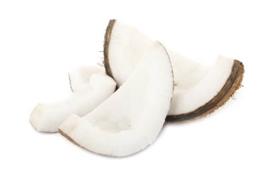 Hindistan cevizi beyaz zemin üzerine izole kesmek