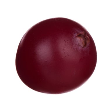 Beyaz arka planda izole kızılcık yakın çekim 