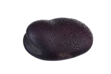 Beyaz üzerinde izole mor fasulye closeup 