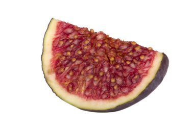 Beyaz arka plan üzerinde izole tatlı incir parça