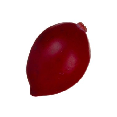 Beyaz arka planda izole kızılcık yakın çekim 