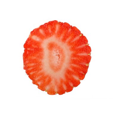 Çilek parça beyaz arka plan üzerinde izole