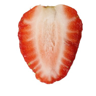 Çilek parça beyaz arka plan üzerinde izole