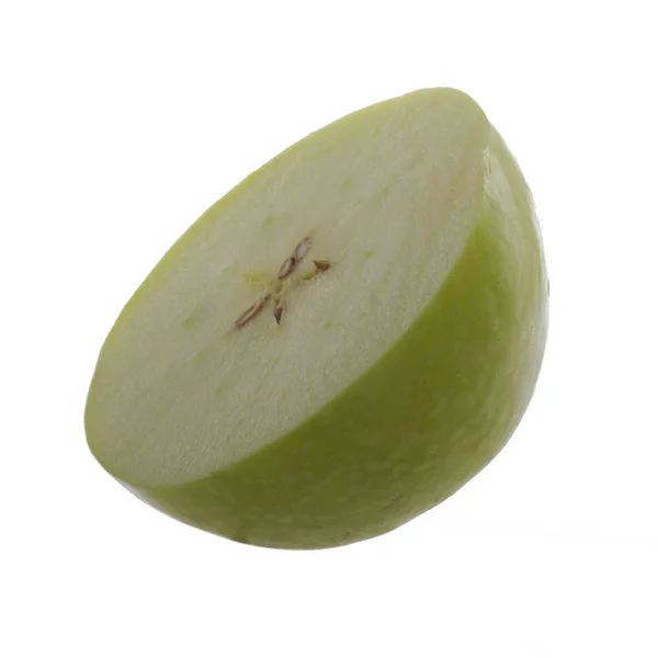 Čerstvé Jablko Izolované Bílém Pozadí — Stock fotografie