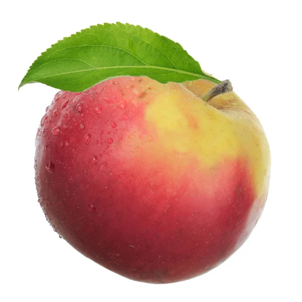 Färskt Äpple Isolerad Vit Bakgrund — Stockfoto