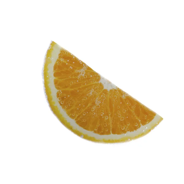 Closeup Orange Izolovaných Bílém Pozadí — Stock fotografie