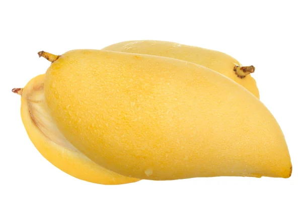 Rebanadas Mango Aisladas Sobre Fondo Blanco — Foto de Stock