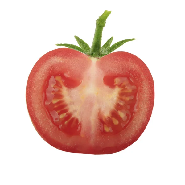 Kawałek Pomidor Białym Tle — Zdjęcie stockowe