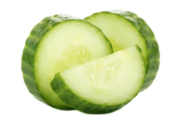 Close Van Gesneden Komkommers Voedsel Achtergrond — Stockfoto