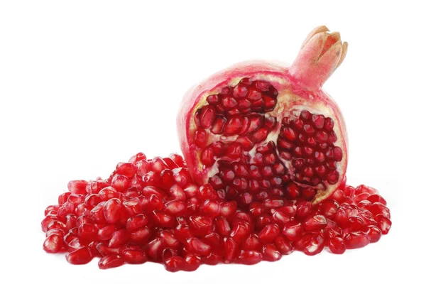 Närbild Granatäpple Isolerad Vit Bakgrund — Stockfoto