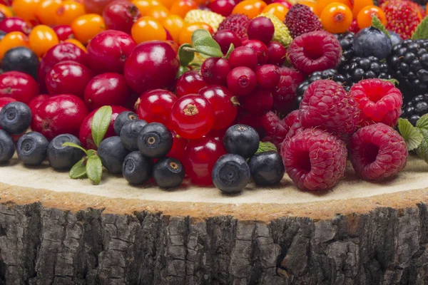 Vielfalt Frischen Beeren Gesunde Ernährung — Stockfoto