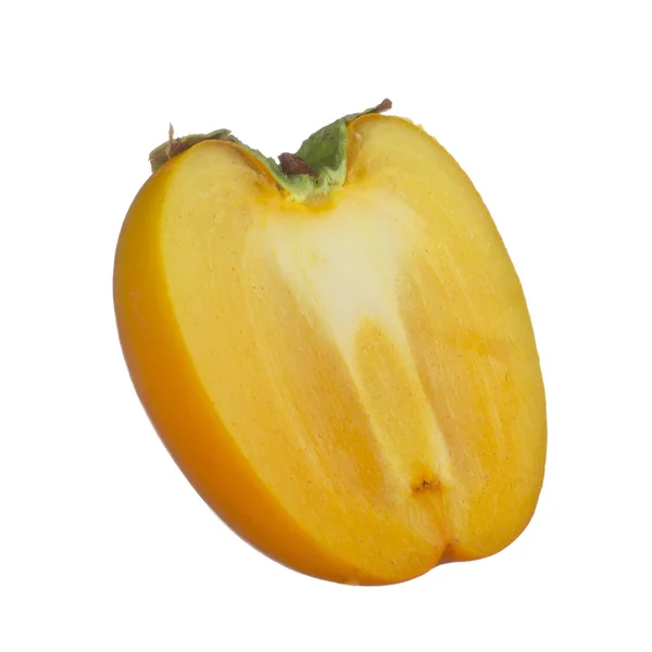 Zoete Persimmon Geïsoleerd Witte Achtergrond — Stockfoto