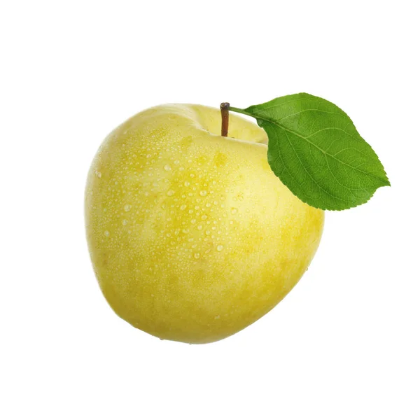 Świeże Jabłko Izolowane Białym Tle — Zdjęcie stockowe