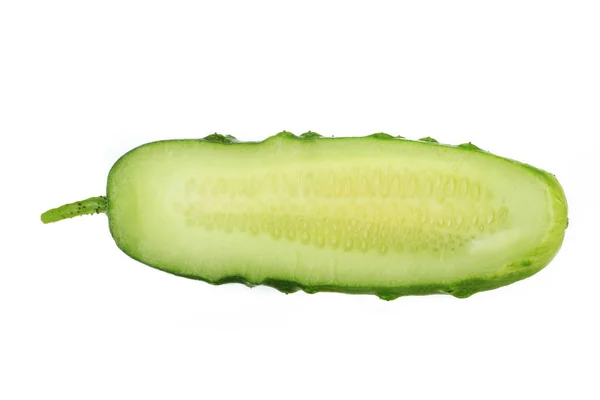 Piece Cucumber Isolated White Background Stock Image