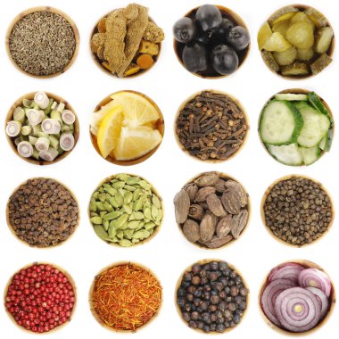 Baharat lezzetli yemek pişirmek için çeşitli