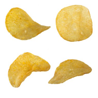 Patates cipsi yakın çekim, gıda arka plan 