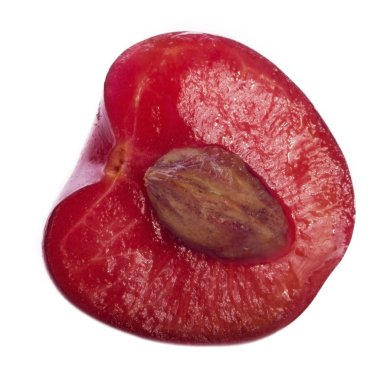 Beyaz arka planda izole kiraz Yakın çekim 