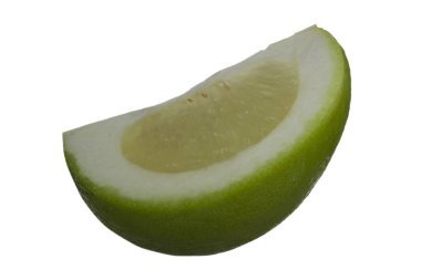 Beyaz arka planda izole edilmiş oroblanco'nun yakın çekimi. Tropikal narenciye