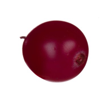 Beyaz arka planda izole kızılcık yakın çekim 