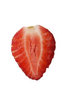 Çilek parça beyaz arka plan üzerinde izole