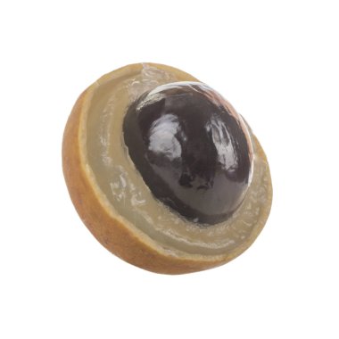 Tatlı longan beyaz arka plan üzerinde izole