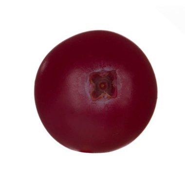 Beyaz arka planda izole kızılcık yakın çekim 