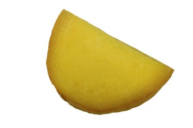 Beyaz arka plan üzerinde izole zencefil dilim