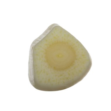 Beyaz arka planda izole sarımsak Closeup çekim 