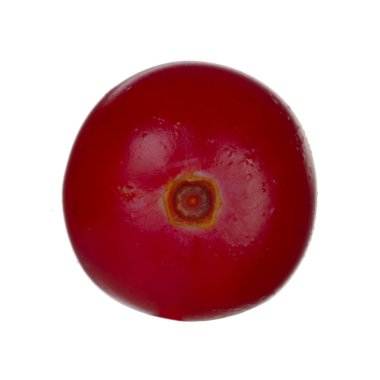 Beyaz arka planda izole kızılcık yakın çekim 