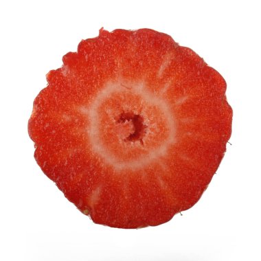 Çilek parça beyaz arka plan üzerinde izole