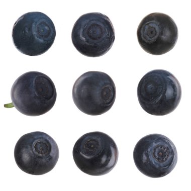 Beyaz arka plan üzerinde izole olgun bilberries