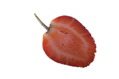 Çilek parça beyaz arka plan üzerinde izole