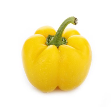 Beyaz üzerine izole biber yakın çekim 