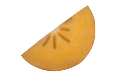 Beyaz arka plan üzerinde izole tatlı Trabzon hurması 