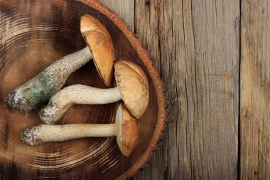 Mantar yığınının kapatılması, yiyecek arka planı 