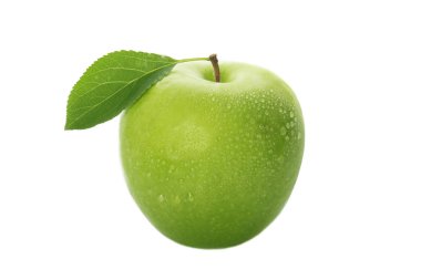 Beyaz arkaplanda izole edilmiş taze elma