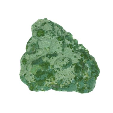 Beyaz arka plan üzerinde izole malakit taşı