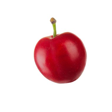 Beyaz arka planda izole kiraz Yakın çekim 
