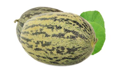 Beyaz arka plan üzerinde izole kavun closeup