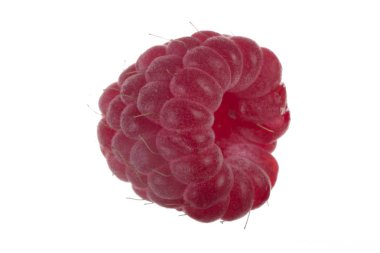 Beyaz arka plan üzerinde izole Olgun tatlı ahududu