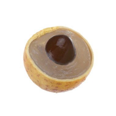 Tatlı longan beyaz arka plan üzerinde izole