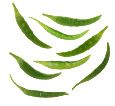 Acı biber beyaz arka plan üzerinde izole