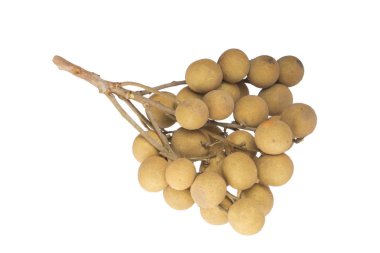 Tatlı Longan beyaz arka plan üzerinde izole