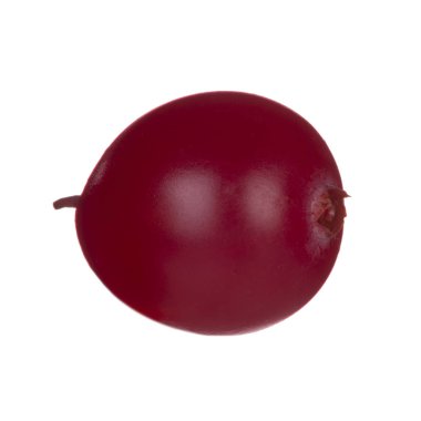 Beyaz arka planda izole kızılcık yakın çekim 