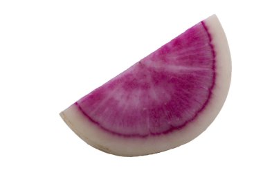 Beyaz arka planda izole raphanus closeup 