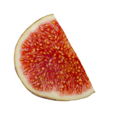 Beyaz arka plan üzerinde izole tatlı incir parça